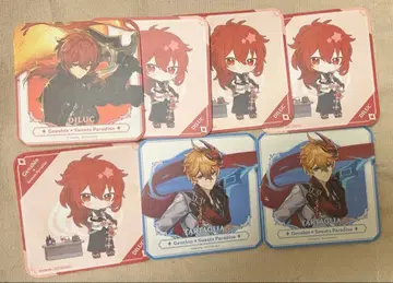 원신 스이파라 콜라보 카페 번개 코스터 묶음 판매 7개