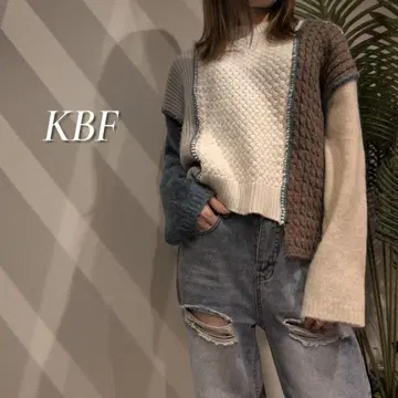 KBF MIX 컬러 패치워크 니트