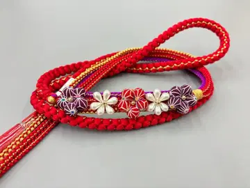 허리띠 빨간색 후리소데용 성인식