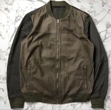 새상품급 EMMETI 엠메티 가죽 나일론 호소바 절개 블루종