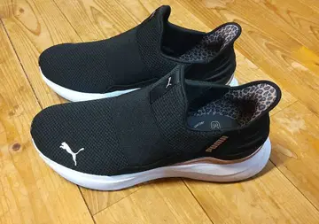 PUMA 슬립온 블랙 레오파드 무늬