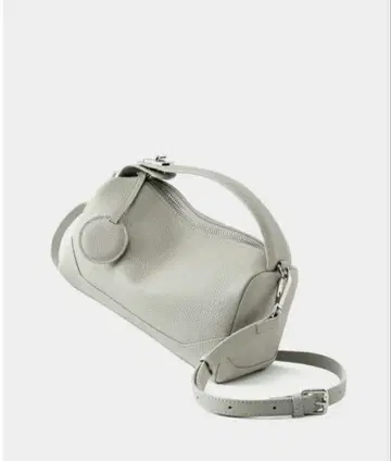 천연 가죽 숄더백 라이트 그레이