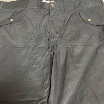 블랙 워크 팬츠 프론트 포켓 부착