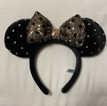 디즈니 미니 머리띠 블랙 골드