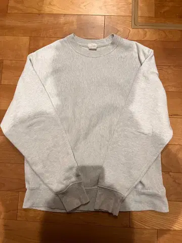 챔피언 그레이 리버스 위브 맨투맨 무지