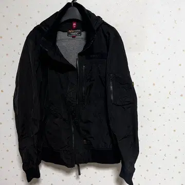 ALPHA INDUSTRIES 블랙 MA-1 자켓 M