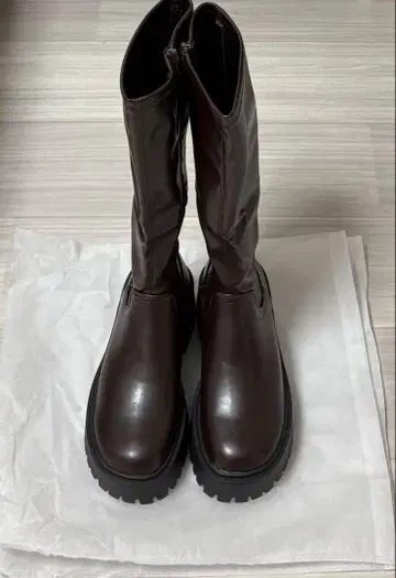 grl 스트레치 통굽 롱 부츠 [zr1283] 브라운