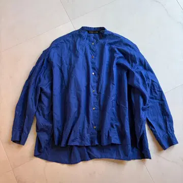 [새상품급] 미즈이로 인드 mizuiroind 백개더 블라우스 블루