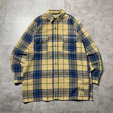 90s 아바크롬비&피치 구형 택 타탄 체크 플란넬 셔츠