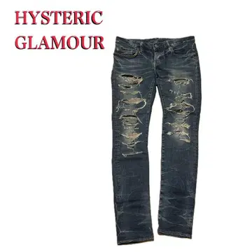 HYSTERIC GLAMOUR 데미지 스키니 데님