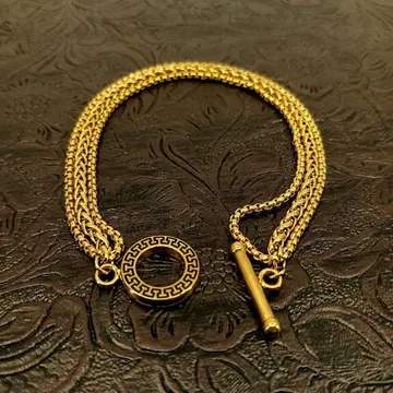 빈티지 골드 금 체인 트리플 팔찌