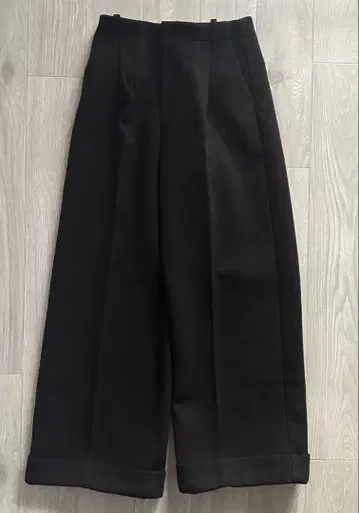 chuclla 더블헴 울 와이드 슬랙스