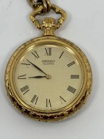 [ 새상품급 ] 작동 세이코 QZ 1400-0601 골드 다이얼 로만