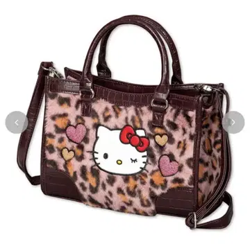 미사용 새상품 아베일 키티 표범 무늬 백 브라운