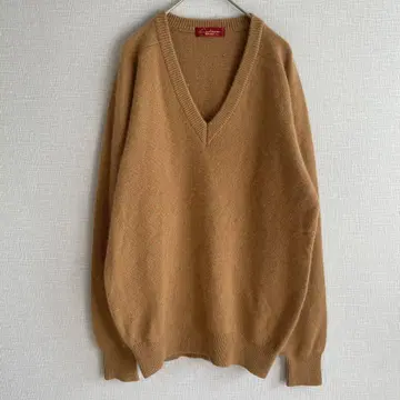 [고급] 캐시미어 아테나 베이지 V넥 스웨터 심플하고 세련된