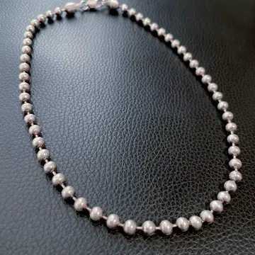 유로 빈티지 실버 925 볼 체인 목걸이