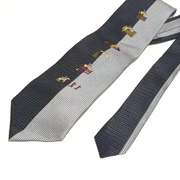 긴자 타야 넥타이 말 오 동물 패턴 길조 십이지 엑스트라 퀄리티
