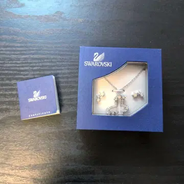 [새상품급] Swarovski 목걸이 귀찌 세트 스와로브스키