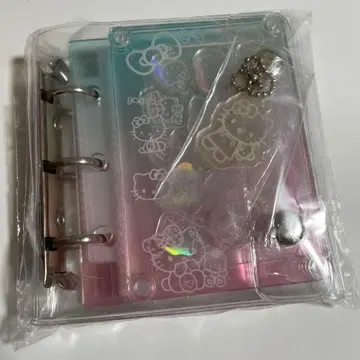 키티 바스락 노트 씰북 참과 클리어 포켓 25매 포함