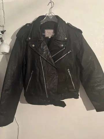 South Canaan 가죽 더블 라이더 자켓 빈티지