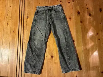 WYM LIDNM 빈티지 워시드 커브 데님