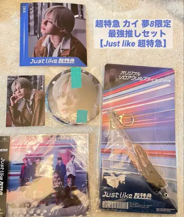 Just Like 초특급 꿈 8 카이 최강 최애 세트 캔뱃지 아크링 키링