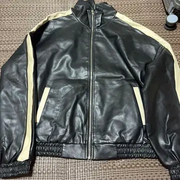 가죽 스트라이프 디자인 XL 자켓