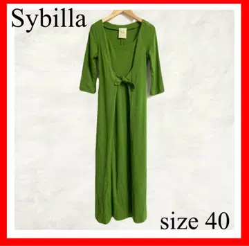 Sybilla 시빌라 그린 니트 원피스 반팔 40
