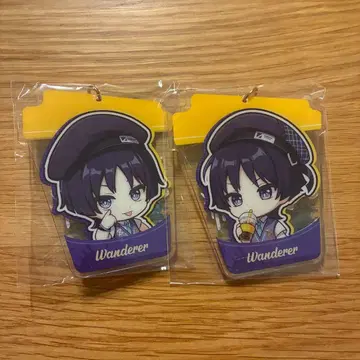 원신 한국 한정판 메가 커피 아크릴 키링 방랑자 2종류