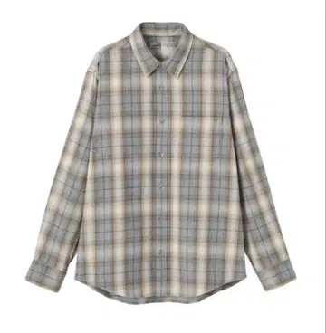 신사 양면 기모 플란넬 긴팔 셔츠 신사 L 라이트 베이지 체크