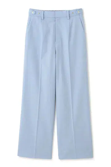 Human woman 센터 프레스 와이드 팬츠(블루)