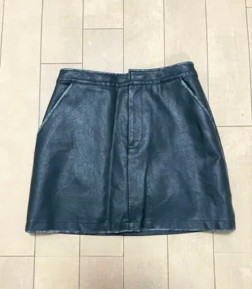 MURUA 그린 가죽 스커트