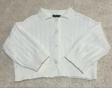 Agnes b. 에네스베 가디건 니트 스웨터 케이블 짜임