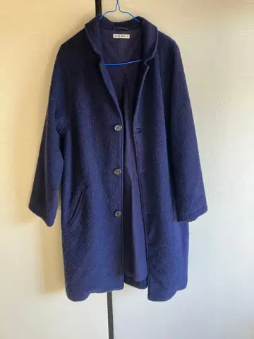 GAIJIN MADE 네이비 울 혼방 롱 코트