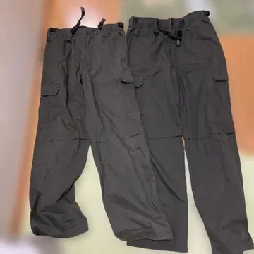 블랙 카고 팬츠 허리 조절 가능