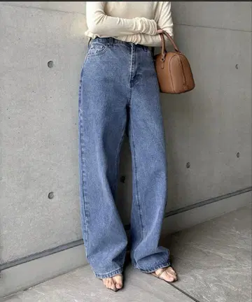 커브 데님 팬츠 에버 네이비