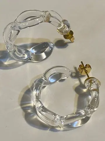 HARIO 하리오 유리 귀걸이 새상품급