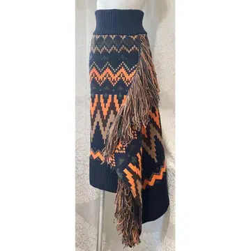 새상품 사카이 sacai 프린지 니트 롱 스커트 #0