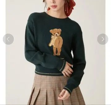 LILY BROWN Lily Bear 리본 니트 풀오버 곰