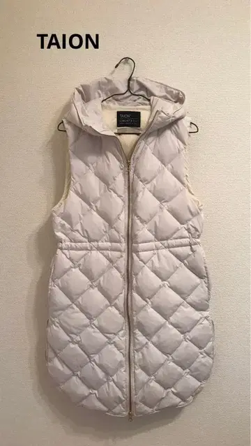 TAION 퀼팅 롱 베스트 지레