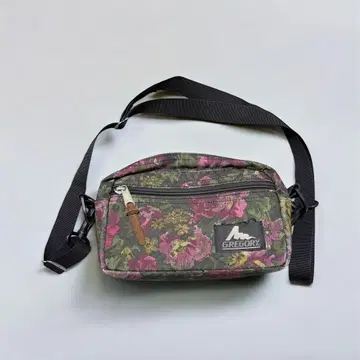그레고리 GREGORY 구형 로고 꽃무늬 숄더백 핸드백