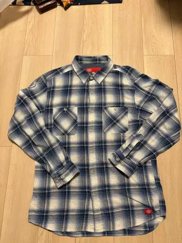 Dickies 체크 무늬 긴팔 플란넬 셔츠 XXL