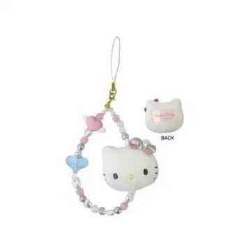 [ 미개봉 새상품 ] 헬로키티 페이스 마스코트 스트랩 레인보우