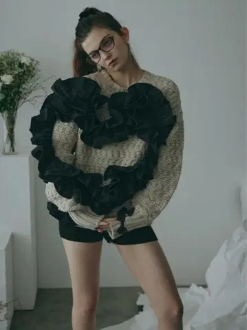 ecmile 에크밀 LOVELY KNIT TOP 베이지