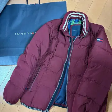 TOMMY HILFIGER 다운 자켓 버건디
