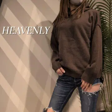 Heavenly 후드 부착 후드티 리브 소매