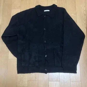 퍼스트핸드 모헤어 버튼 니트 가디건 블랙 L