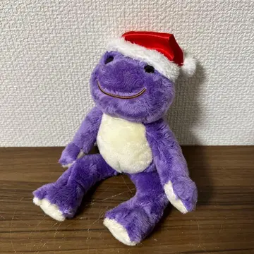 개구리 피클스 봉제 인형 퍼플 제비꽃 크리스마스2024 산타 모자 포함