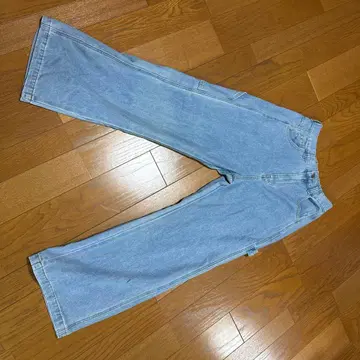 Java 와이드 레그 데님 팬츠 라이트 블루