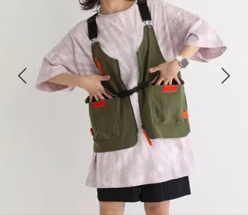 미사용 새상품 바야코 씨 기획 올리브색 포켓 부착 베스트